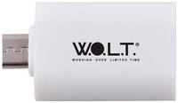 Wolt Переходник W.O.L.T. USB-microUSB OTG White (WOTG1)