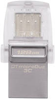 Флешка Kingston DataTraveler MicroDuo 3C 128ГБ Silver (DTDUO3C / 128GB) (DTDUO3C/128GB)