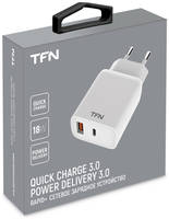 Сетевое зарядное устройство TFN Rapid+, 1 USB / 1 USB Type-C, (TFN-WCRPD18WQCPDWH) white