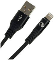 Кабель Digma USB A(m)-Lightning (m) 3м black