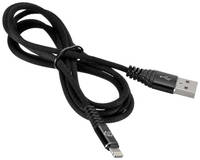Кабель Digma USB A(m)-Lightning (m) 1.2м black slim