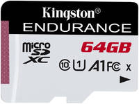 Флеш карта microSD 64GB Kingston microSDНC Class 10 A1 UHS-I Endurance 95R / 30W Card Only High Endurance (SDCE/64GB)