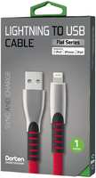 Кабель Dorten Lightning to USB Cable Canvas Series 1 м Red для Apple Lightning