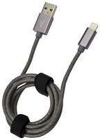 Кабель Dorten Lightning to USB Cable Leather Series 1 м Gray