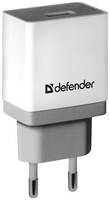Сетевое зарядное устройство Defender UPA-21, 1xUSB, 2,1 A, white