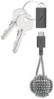 Кабель-брелок Native Union KEY CABLE, TYPE USB Type-C / Lightning цвет: зебра KEY-KV-CL-ZEB