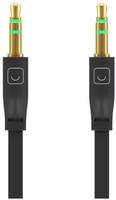 Primeline кабель AUX 1.0m slim black PRL-7001