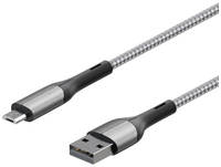 Кабель InterStep MicroUSB/USB2.0 0,6м, Silver (IS-DC-MCUSBNYSL-060B210)