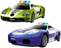 Радиоуправляемая машинка-конструктор MYX Mclaren и Ferrari Полиция Зеленый / Синий (2028-2J04B)
