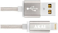 Кабель Akai CE-604S Lightning 1м Silver