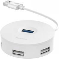 Адаптер Baseus round box USB HUB adapter White