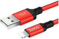 Кабель Hoco X14 Times speed Lightning 1м Red / Black X14i