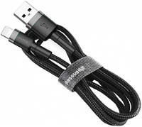 Кабель Baseus Cafule Lightning 2м Grey / Black (CALKLF-HG1) USB to Lightning (054CS23105)