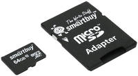 Карта памяти SmartBuy Micro SD SB64GBSDCL10-01 64GB
