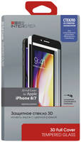 Защитное стекло InterStep для Apple iPhone 7 / iPhone 8 Black (IS-TG-IPHO83DBL-UA3B201) 3D Full Cover iPhone 8 / 7 черная рамк, c аппл