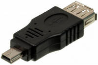 Переходник USB2.0 NINGBO mini USB B (m) - USB A(f)