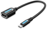 Кабель Vention OTG USB 2.0 AF/micro B 5pin 0,15м (CCUBB)