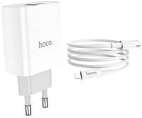 Сетевое зарядное устройство Hoco C80A, 2xUSB, 3 A, white