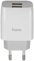 Сетевое зарядное устройство Hoco C73A, 2xUSB, 2,4 A, white