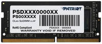 Patriot Memory Оперативная память Patriot Signature 4Gb DDR4 2666MHz SO-DIMM (PSD44G266641S) Signature Line