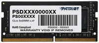 Patriot Memory Оперативная память Patriot Signature 4Gb DDR4 2666MHz SO-DIMM (PSD44G266682S) Signature Line