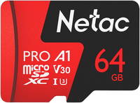 Карта памяти Netac P500 Extreme Pro microSD 64GB (NT02P500PRO-064G-S)