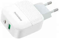Сетевое зарядное устройство Borofone BA46A Premium USB+Type-C PD18+QC3.0 White (27350) BA46A Premium USB+Type-C PD18+QC3.0 белый (27350) (УТ000024167)
