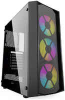 Корпус компьютерный Powercase Rhombus X3 Mesh LED (CMRMX-L3) Black