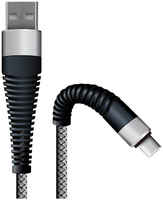 Кабель BoraSCO Fishbone USB/microUSB 3А 1м, серый (38500)