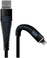 Кабель BoraSCO Fishbone USB / Lightning 3А 1м, черный (38507)