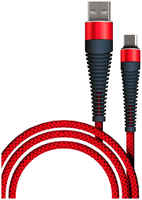 Кабель BoraSCO Fishbone USB / microUSB 3А 1м, красный (50183)