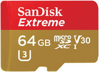 Карта памяти SanDisk Micro SDXC Extreme U3 64GB
