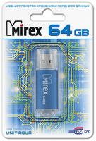 Флешка MIREX Unit 64ГБ Blue (13600-FMUAQU64)