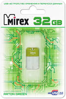 Флешка MIREX Arton 32ГБ White / Green (13600-FMUAGR32)