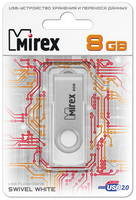 Флешка MIREX Swivel 8ГБ White (13600-FMUSWT08)