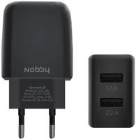 Сетевое зарядное устройство Nobby Comfort, 2 USB, 3,4 A, (016-001)