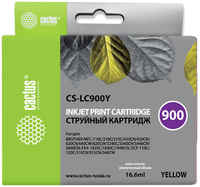 Картридж для струйного принтера CACTUS CS-LC900Y желтый, совместимый