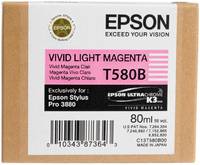 Картридж для струйного принтера Epson T580B (C13T580B00) пурпурный, оригинал