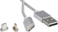 Кабель Gembird Cablexpert СС-USB2-AMLM3-1M USB A->microB/Apple Lightning (1,0м)