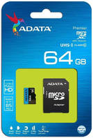 Карта памяти ADATA Premier Micro SDXC 64GB (AUSDX64GUICL10A1-RA1)