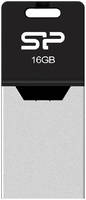 Флешка Silicon Power Mobile X20 16ГБ Silver / Black (SP016GBUF2X20V1K)