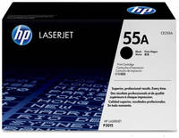 Картридж для лазерного принтера HP 55A черный, оригинал (CE255A)