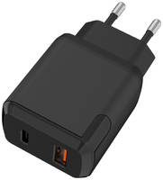 Сетевое зарядное устройство TFN 1 USB / 1 USB Type-C, 3 A, (TFN-WCRPD18W04) black