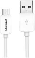 Дата-кабель Pisen USB - USB Type-C 1 м, белый