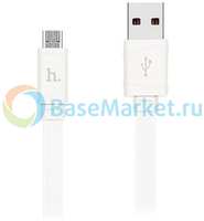 Дата-кабель Hoco X5 Bamboo USB - micro USB 1 м, белый