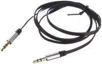Аудио кабель Rexant AUX 3.5 мм шнур плоский 1M Black 18-4000