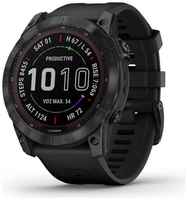 Часы Garmin Fenix 7X Solar титановый с черным ремешком Fenix 7x Sapphire (010-02541-11)