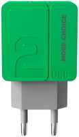 Сетевое зарядное устройство 2USB 2.4A для Type-C More choice NC46a 1м Green (NC46a Green)