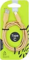 Кабель Gal USB-Type-C нейлон золотой 1 м