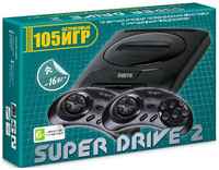 Игровая приставка 16 bit Super Drive 2 Classic (105 в 1) box + 2 геймпада